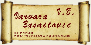 Varvara Basailović vizit kartica